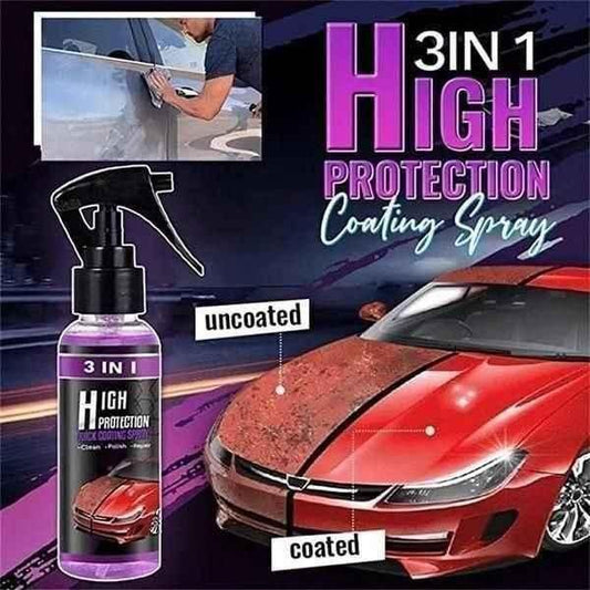 3 in 1 High Protection Quick Car Ceramic Coating Spray - Car Wax Polish Spray 200 ML (Pack of 3)